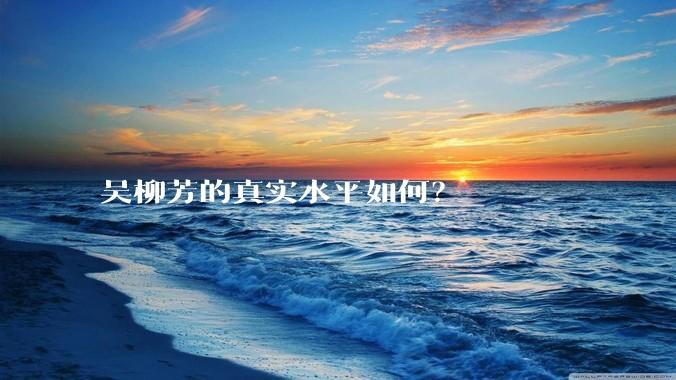 吴柳芳的真实水平如何？