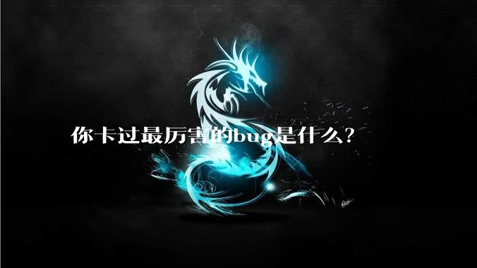 你卡过最厉害的bug是什么？